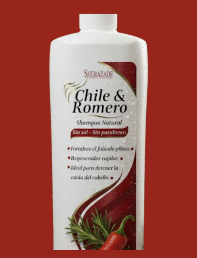 Shampoo de chile y romero