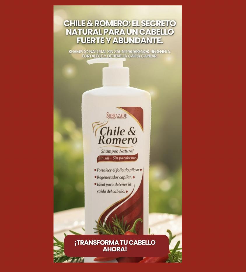 Shampoo de chile y romero