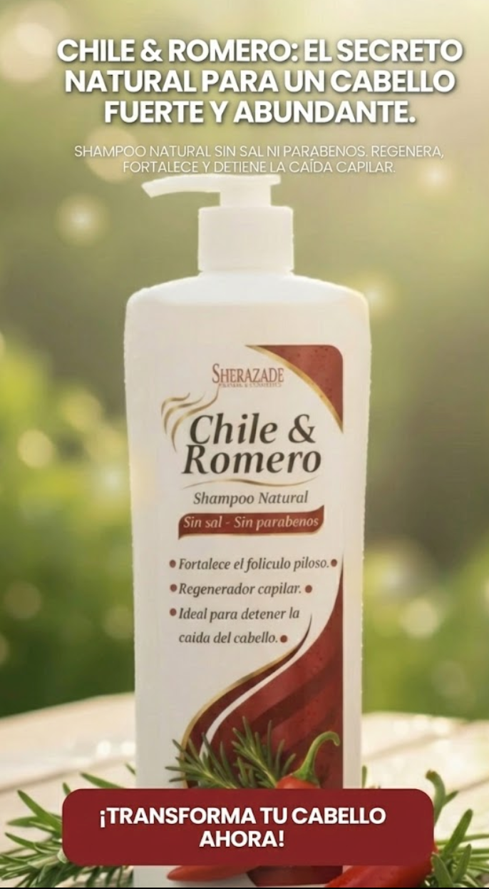 Shampoo de chile y romero